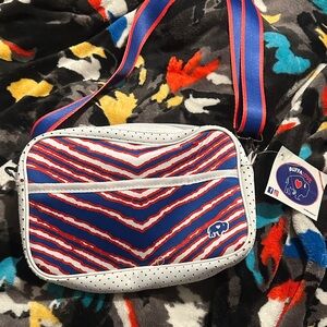 Buffalo Blue and Red Striped Crossbody Bag
